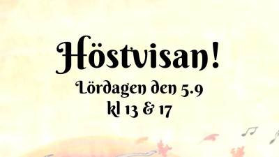 Höstvisan - visfestival i Pellinge 2020 - NordVisas festivallista @ Solhälla | Borgå | Finland