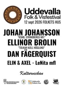 Uddevalla Folk & Visfestival 2026 @ Folkets hus, Uddevalla.